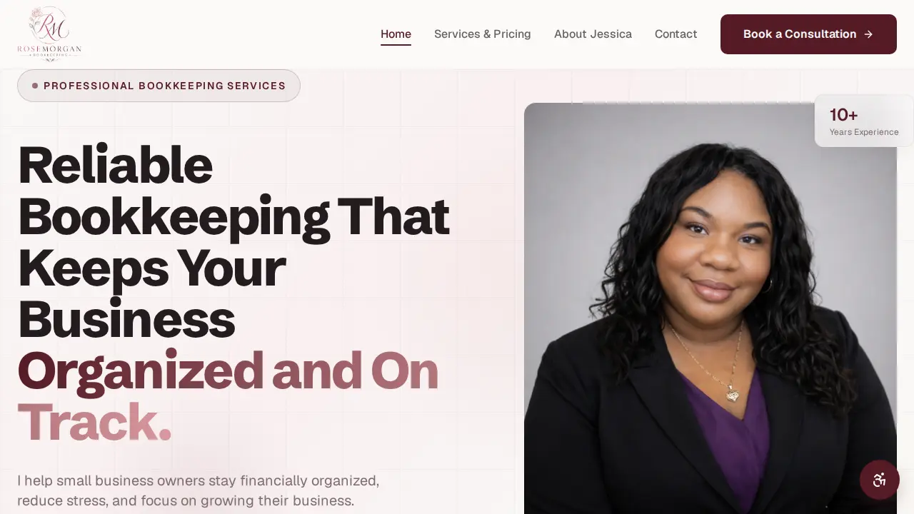 RoseMorgan Bookkeeping, LLC website