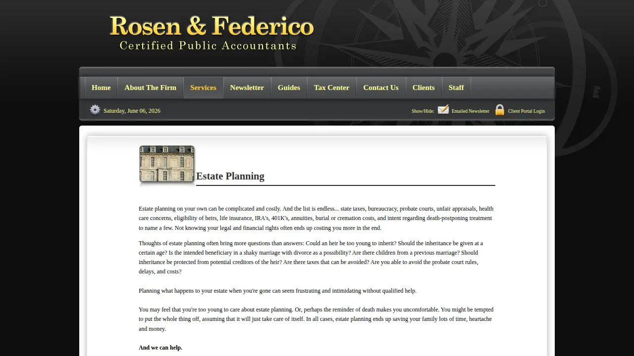 Rosen & Federico page