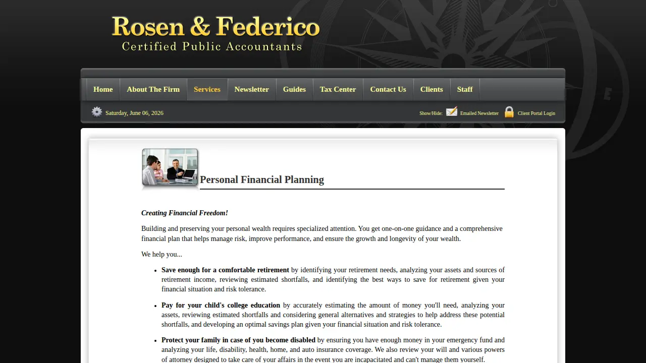 Rosen & Federico page