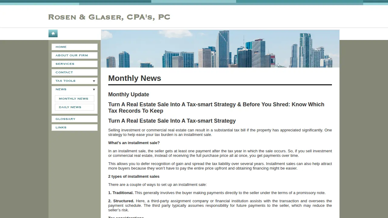 Rosen & Glaser PC page
