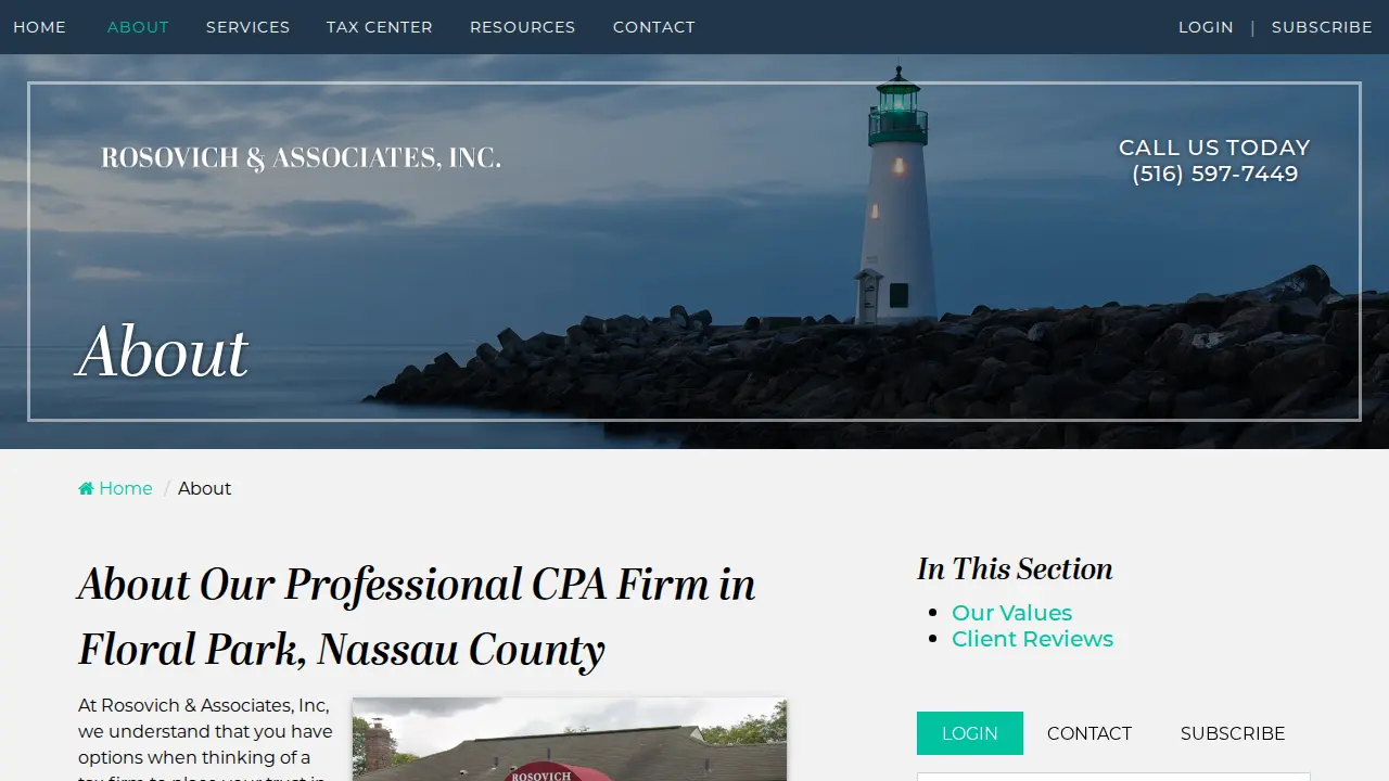 Rosovich & Associates, Inc. page