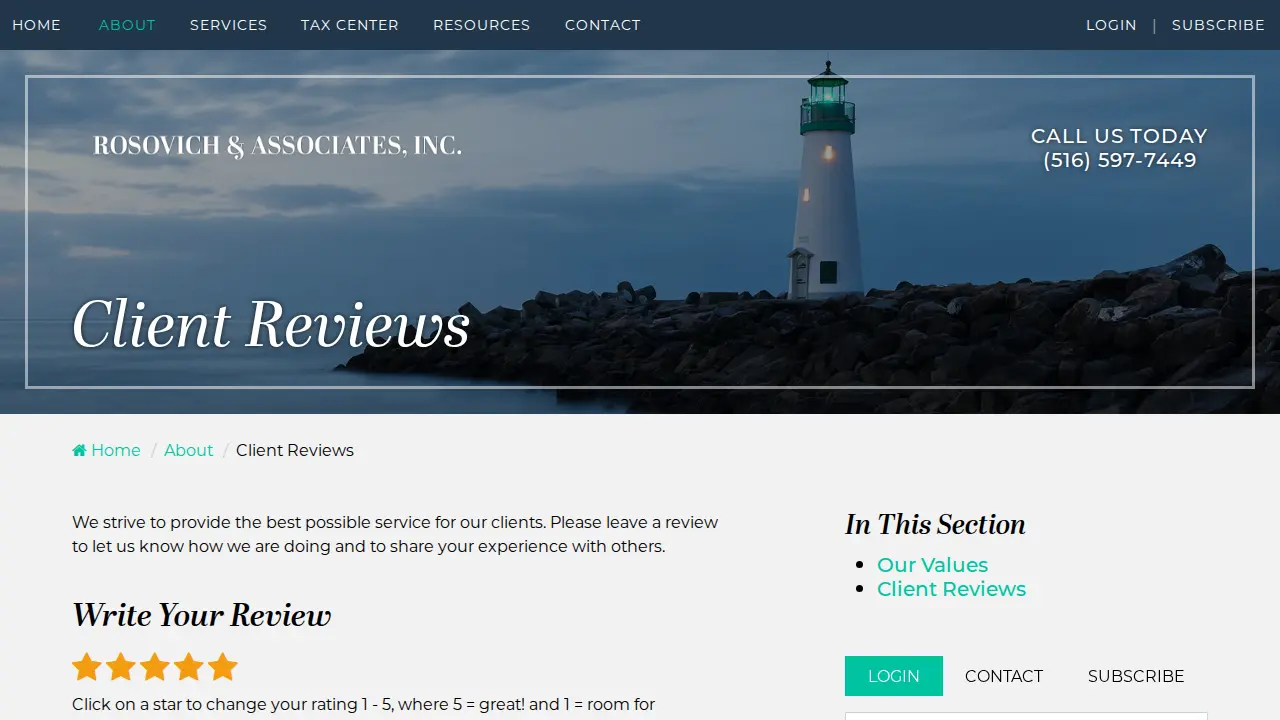 Rosovich & Associates, Inc. page