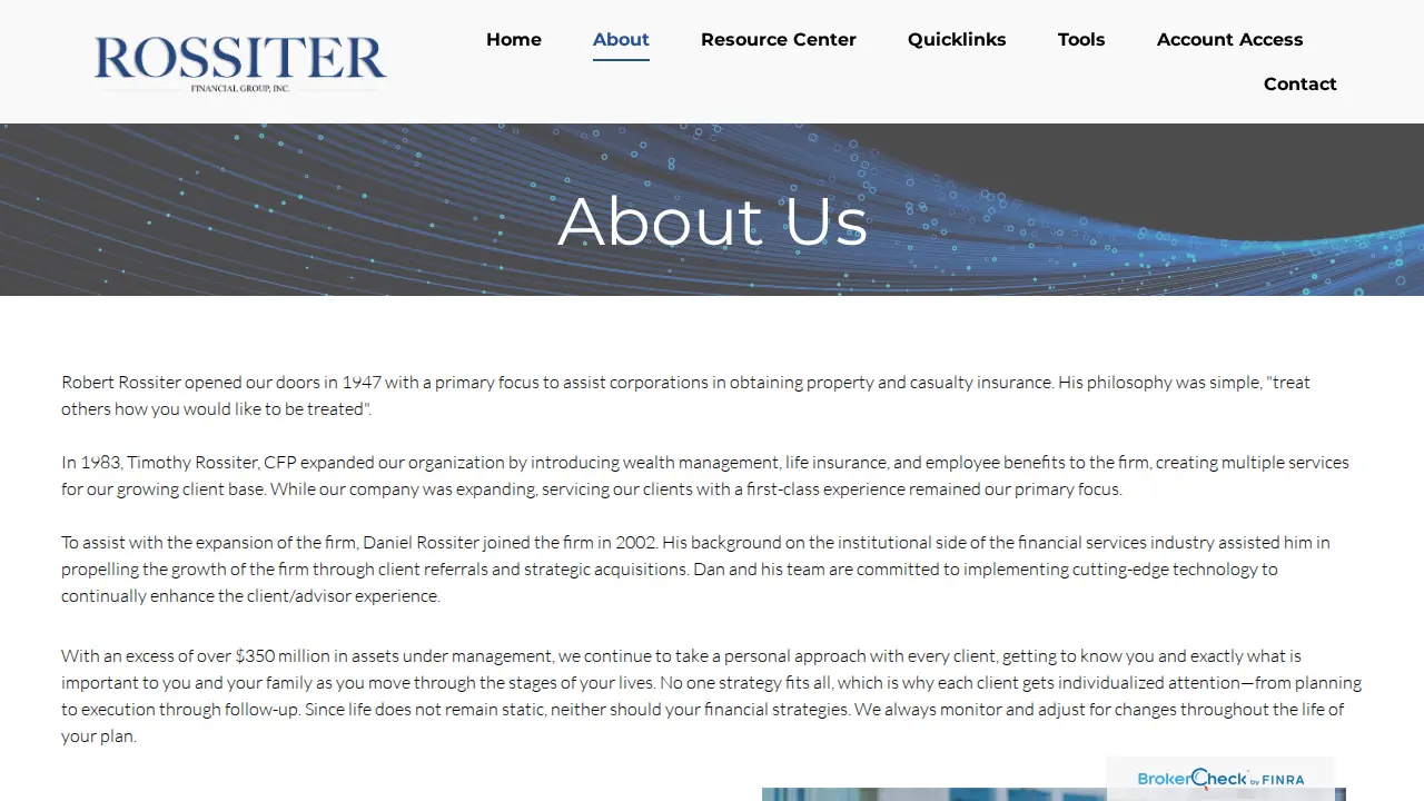 Rossiter Financial Group Inc page