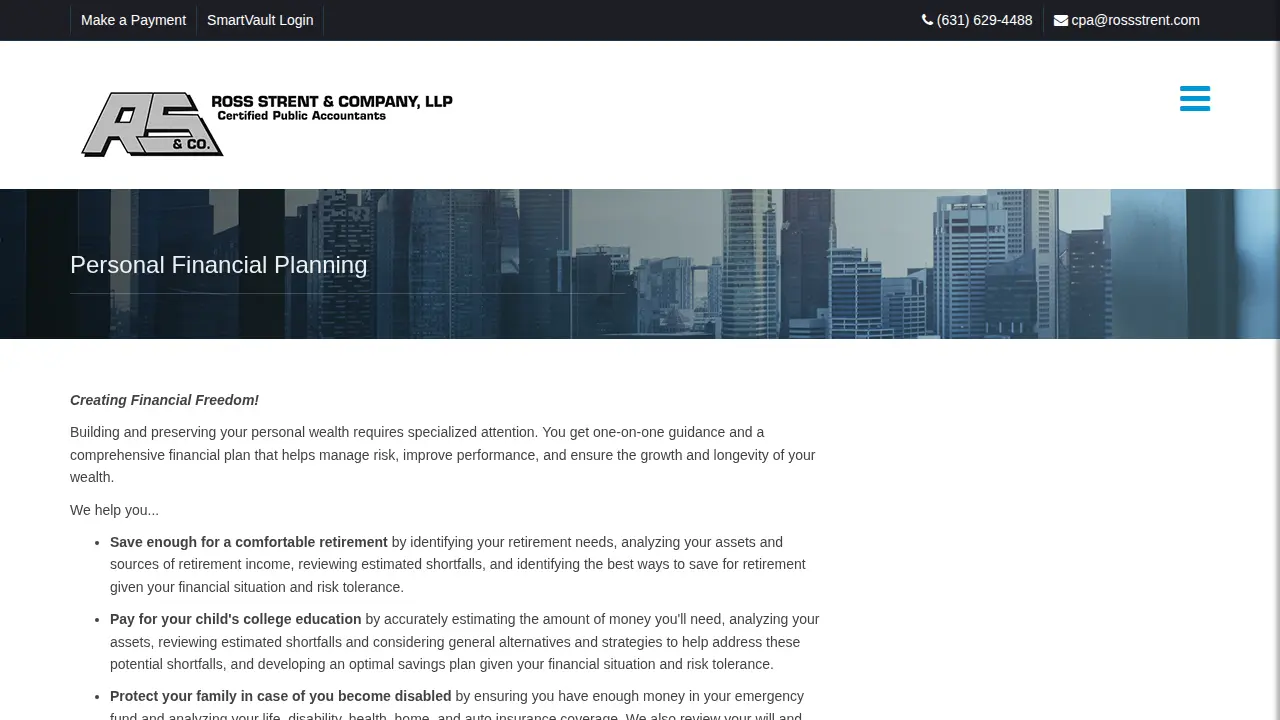 Ross, Strent & Company LLP page