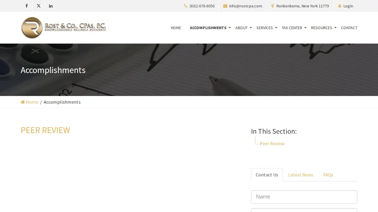 Rost & Company, CPAs, P.C. page