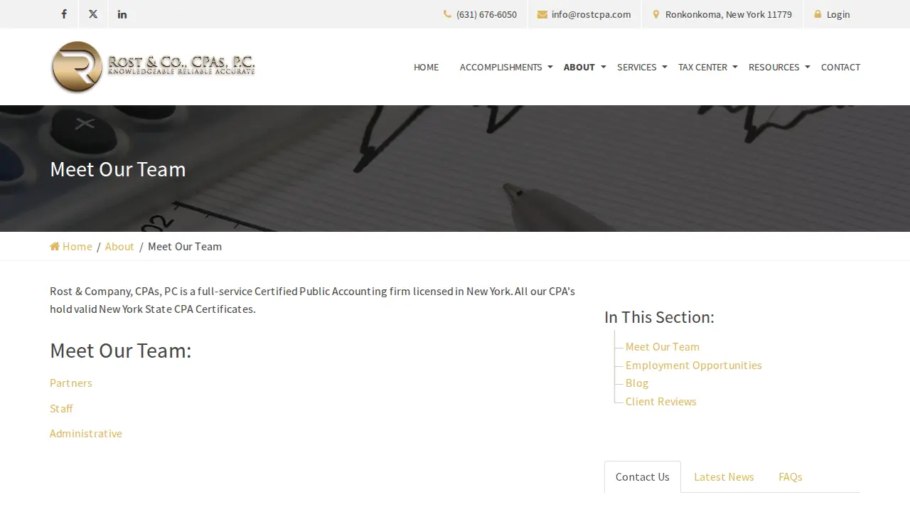 Rost & Company, CPAs, P.C. page