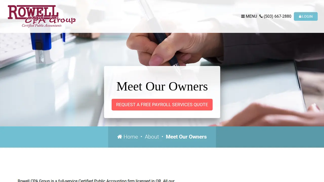 Rowell CPA Group page