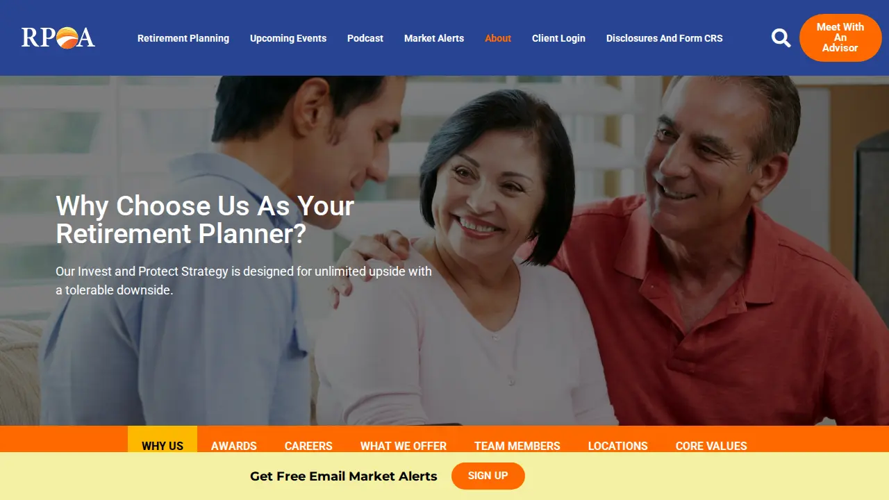 Retirement Planners of America page