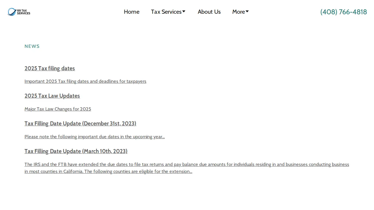 RR Tax Services LLC. page