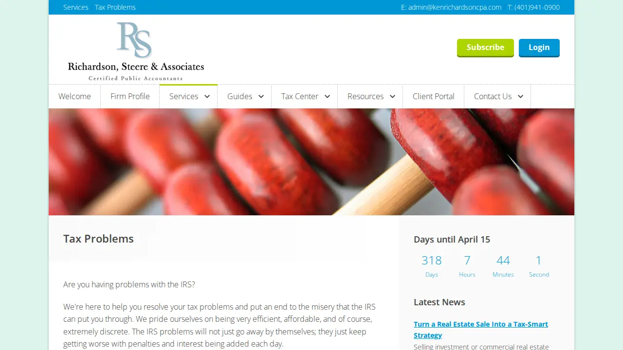 Richardson, Steere & Associates, CPAs page