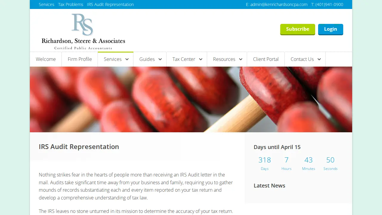 Richardson, Steere & Associates, CPAs page