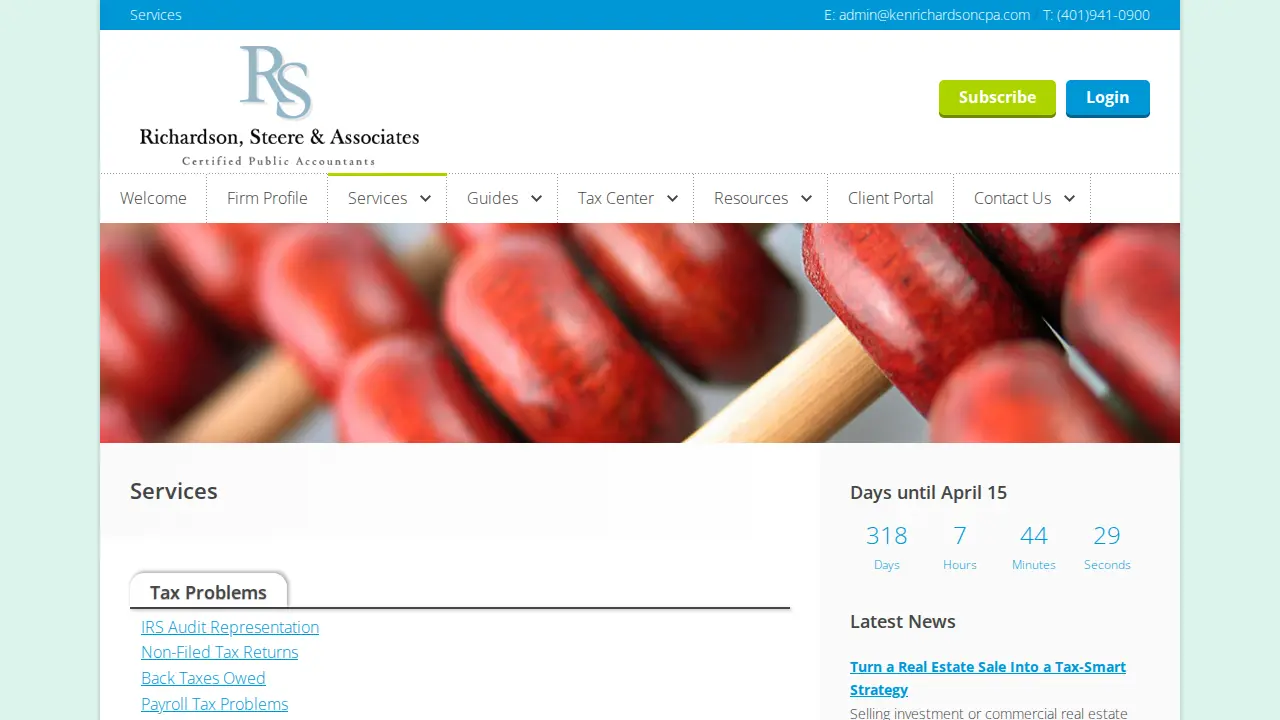 Richardson, Steere & Associates, CPAs page