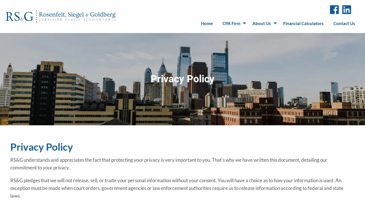 Rosenfelt Siegel & Goldberg P.C. page