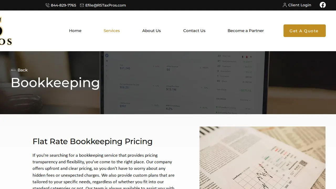R&S Tax Pros Inc page