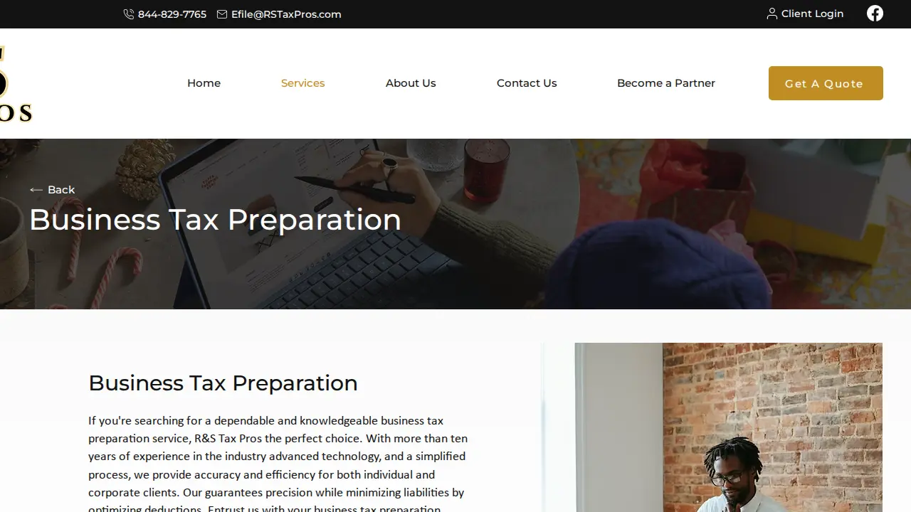 R&S Tax Pros Inc page