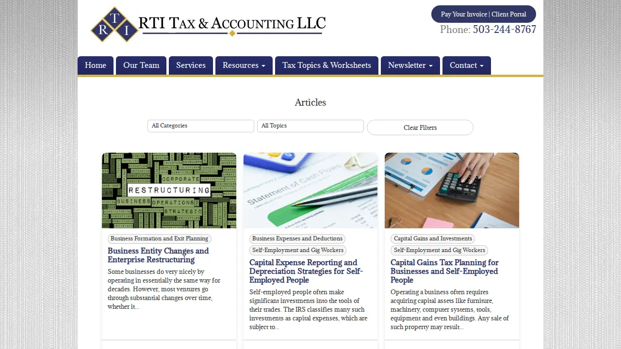 RTI Tax & Accounting LLC page
