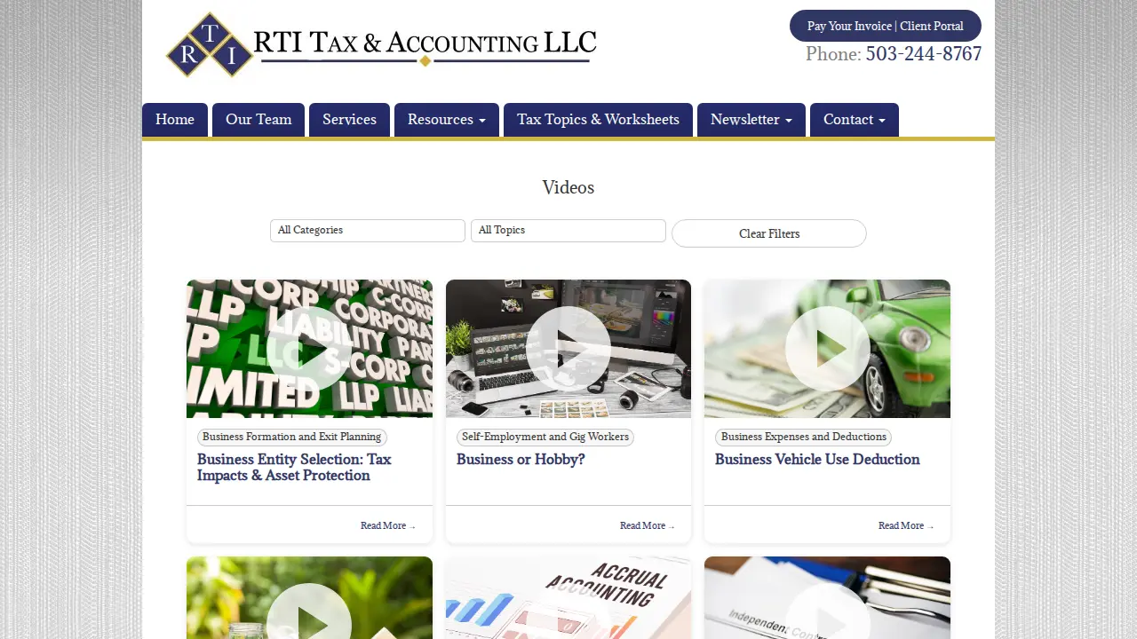RTI Tax & Accounting LLC page