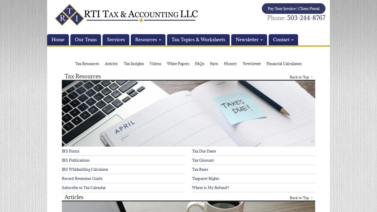 RTI Tax & Accounting LLC page