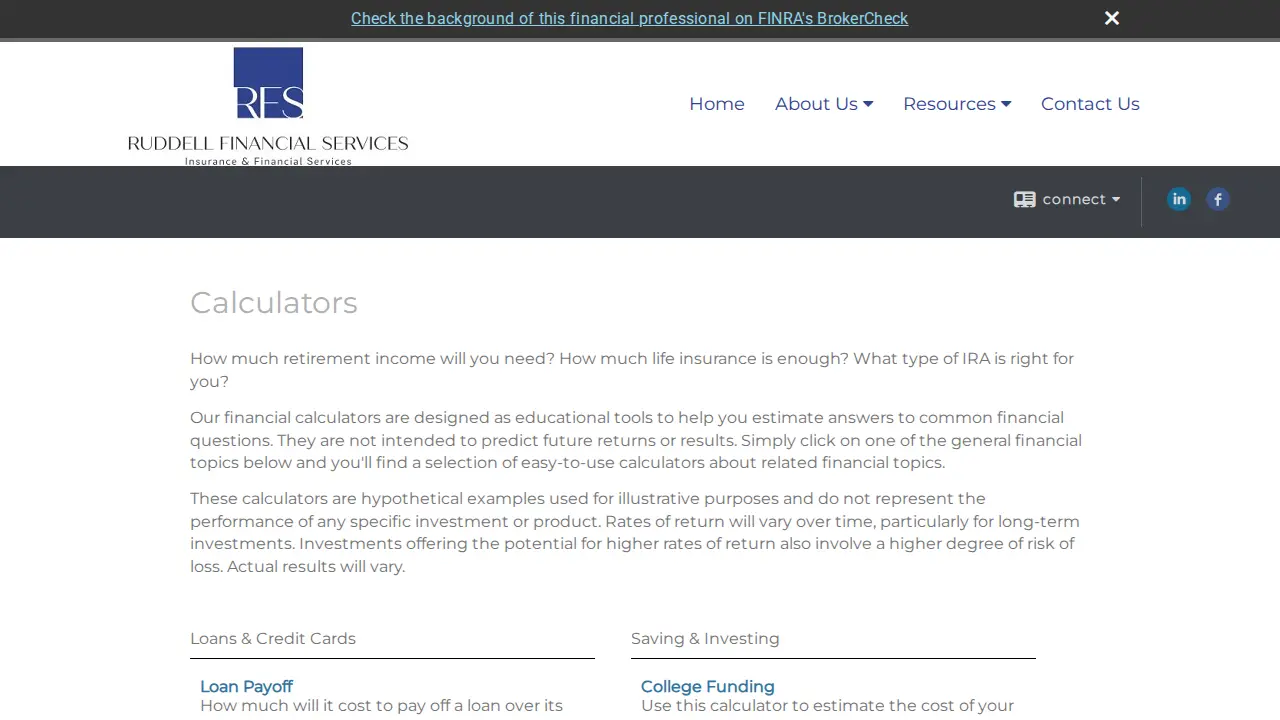 Financial Planner | Retirement page