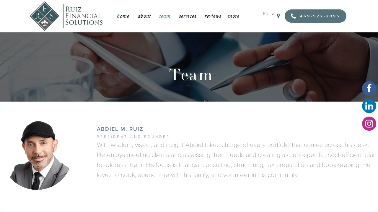 Ruiz Financial Solutions, Ltd Co. page