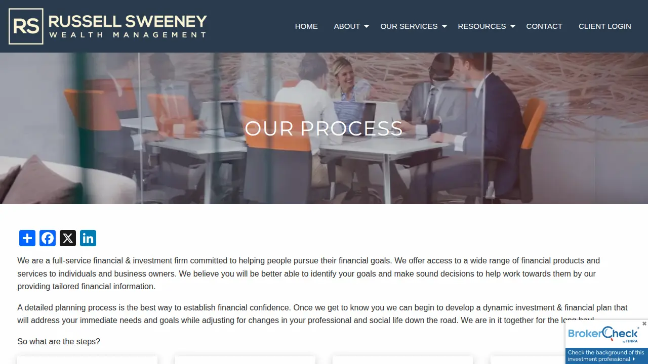 Russell Sweeney Wealth Management page