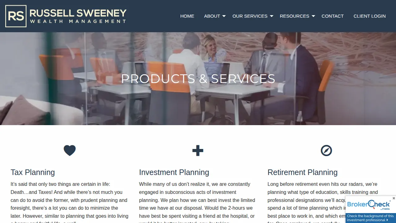 Russell Sweeney Wealth Management page