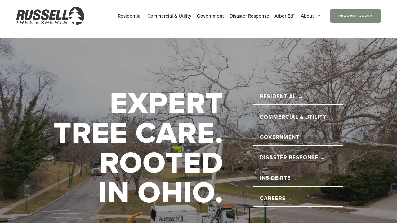 Russell Tree Experts website