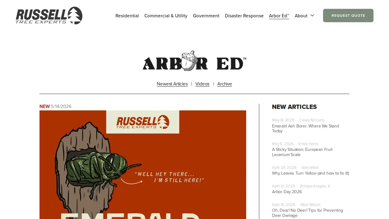 Russell Tree Experts page