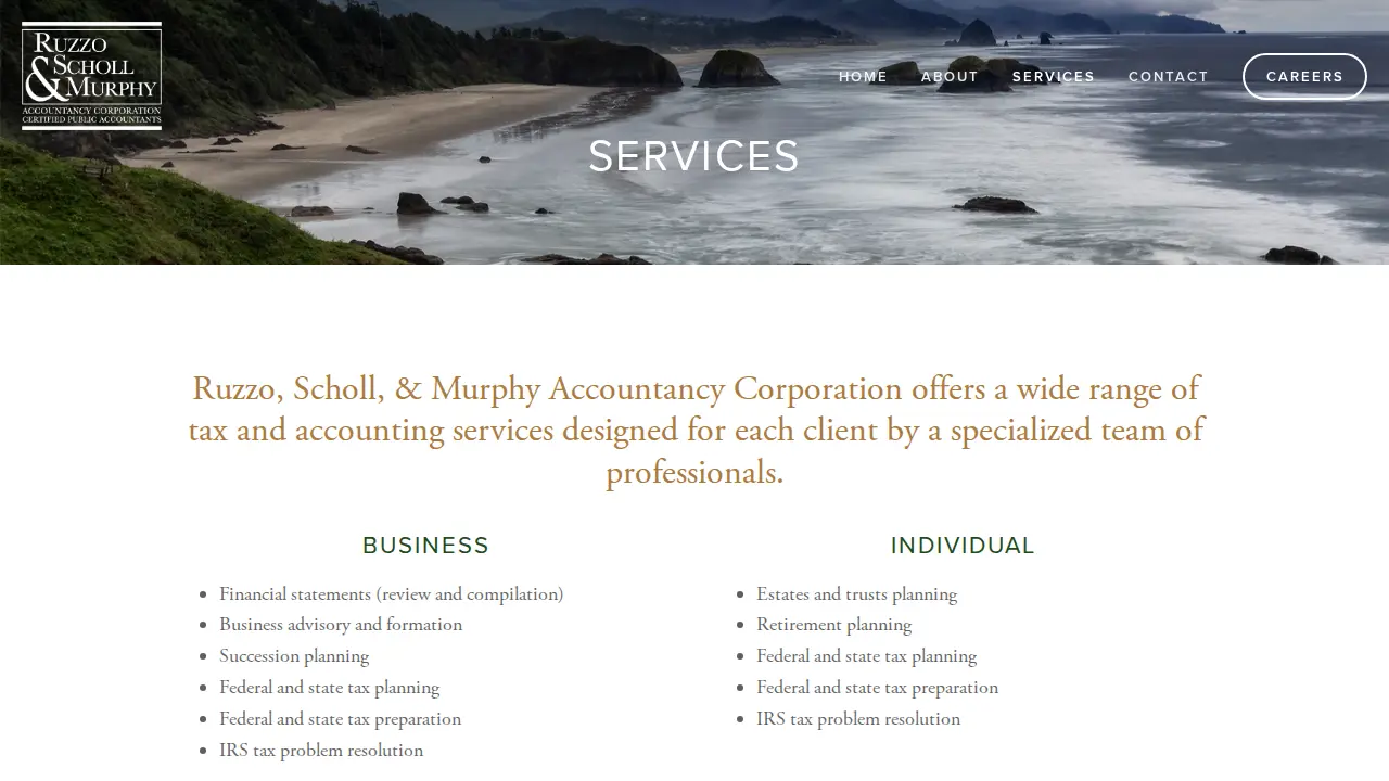 Ruzzo, Scholl, & Murphy Accountancy Corp. page