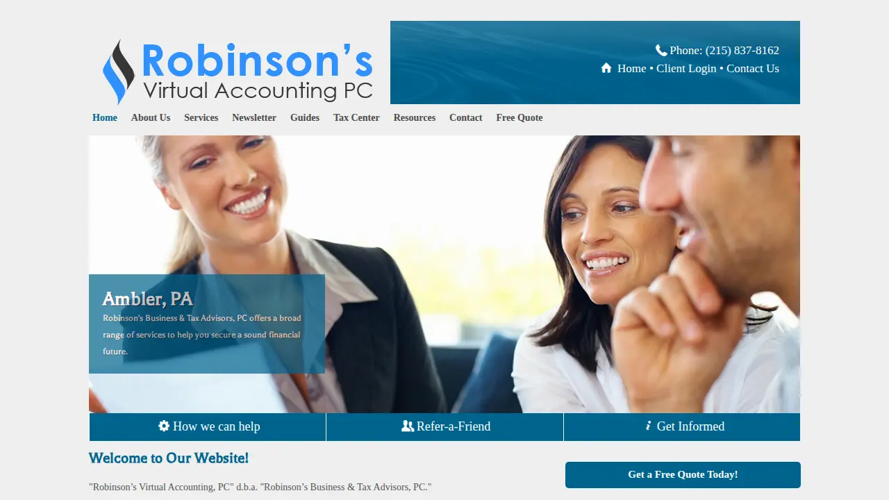 Robinsons Virtual Accounting, PC page