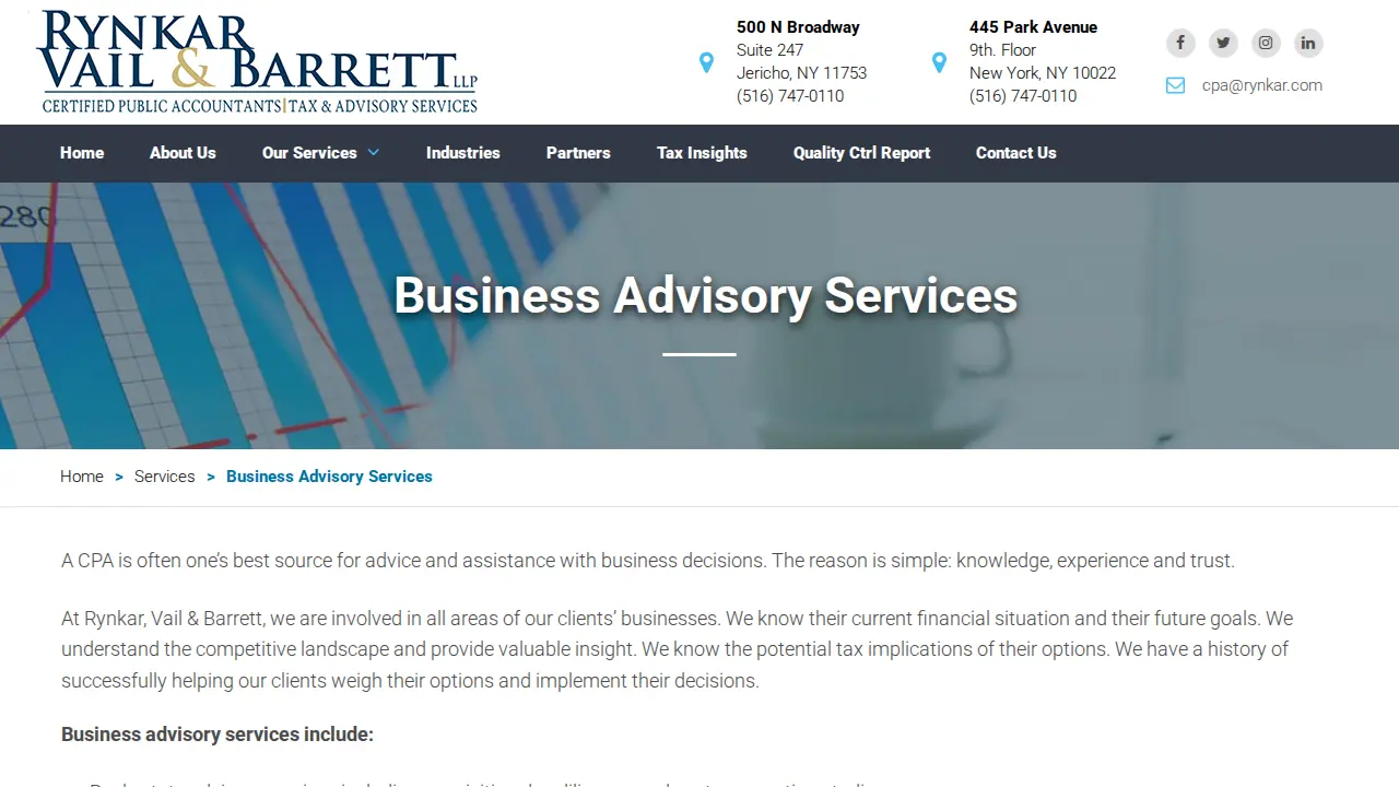 Rynkar, Vail & Barrett LLP page