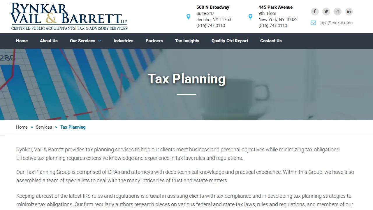 Rynkar, Vail & Barrett LLP page