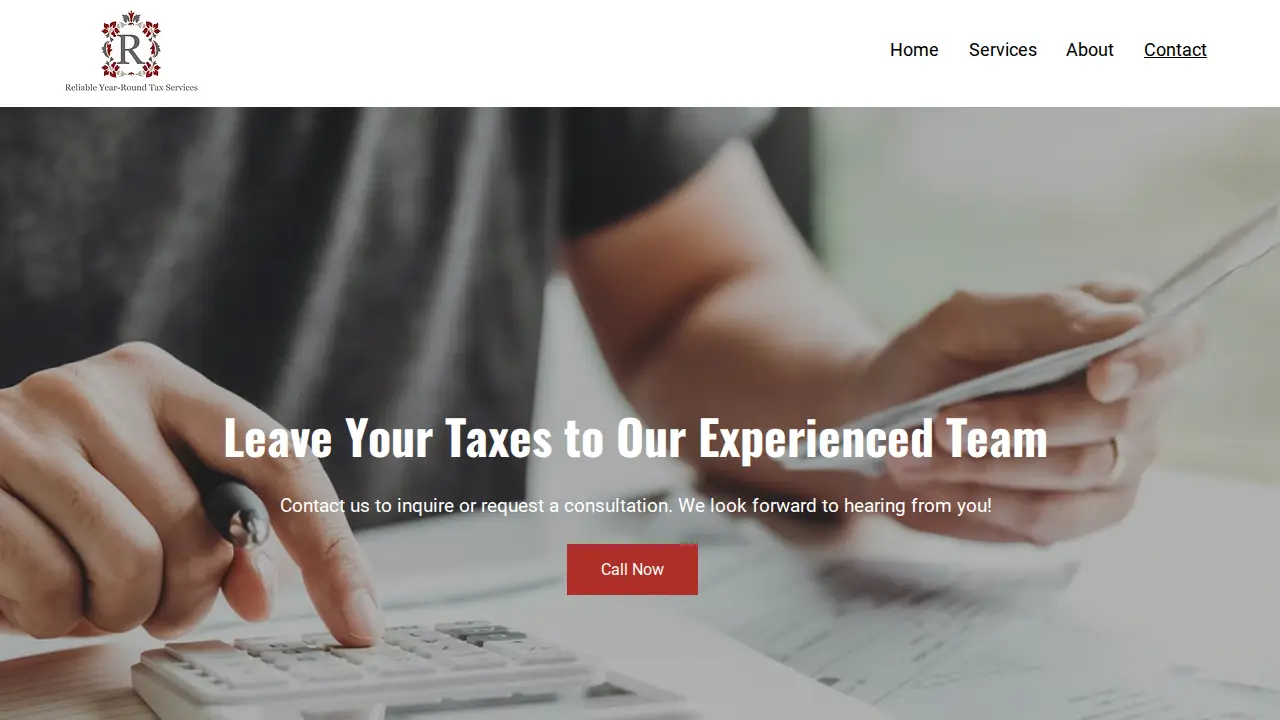 reliable year-round tax services page