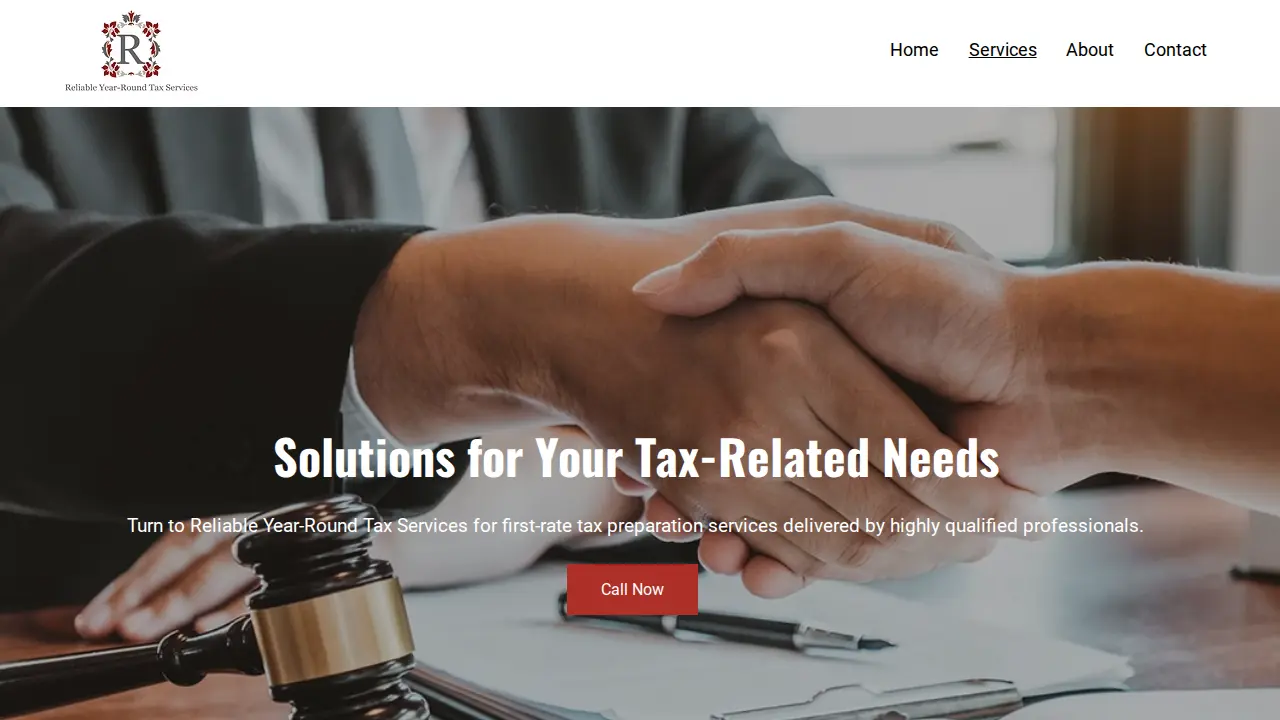 reliable year-round tax services page