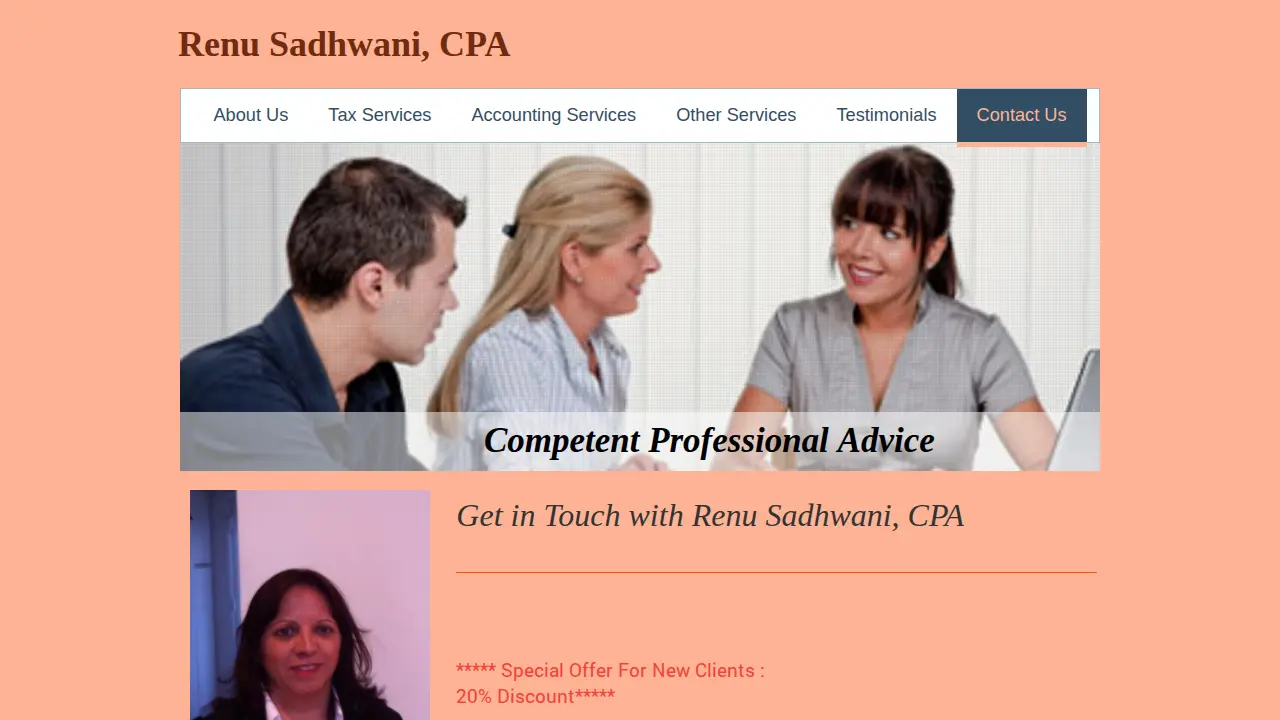 Renu Sadhwani, CPA page