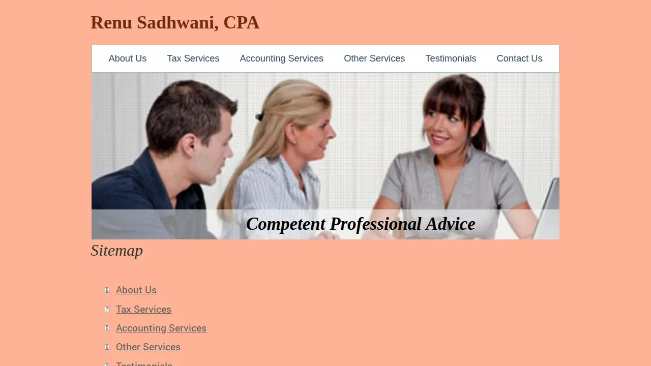 Renu Sadhwani, CPA page