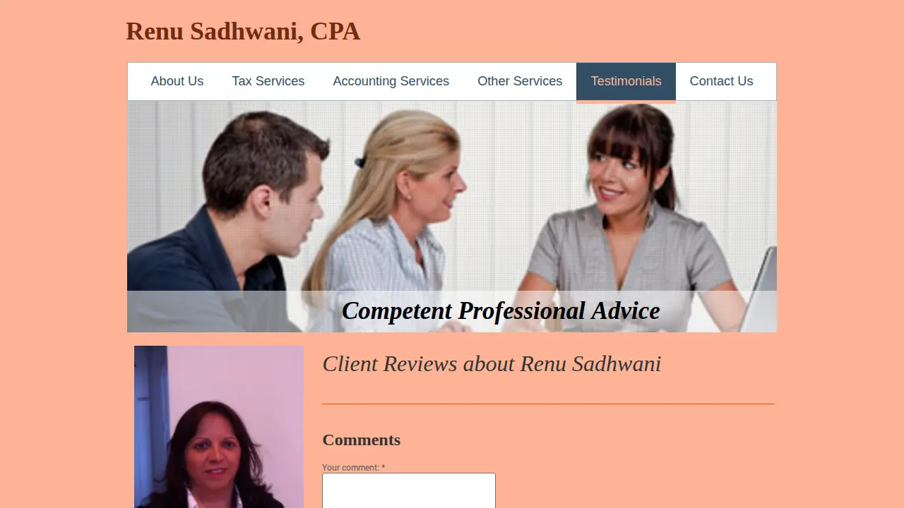 Renu Sadhwani, CPA page