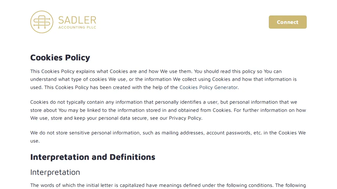 Sadler Accounting PLLC page