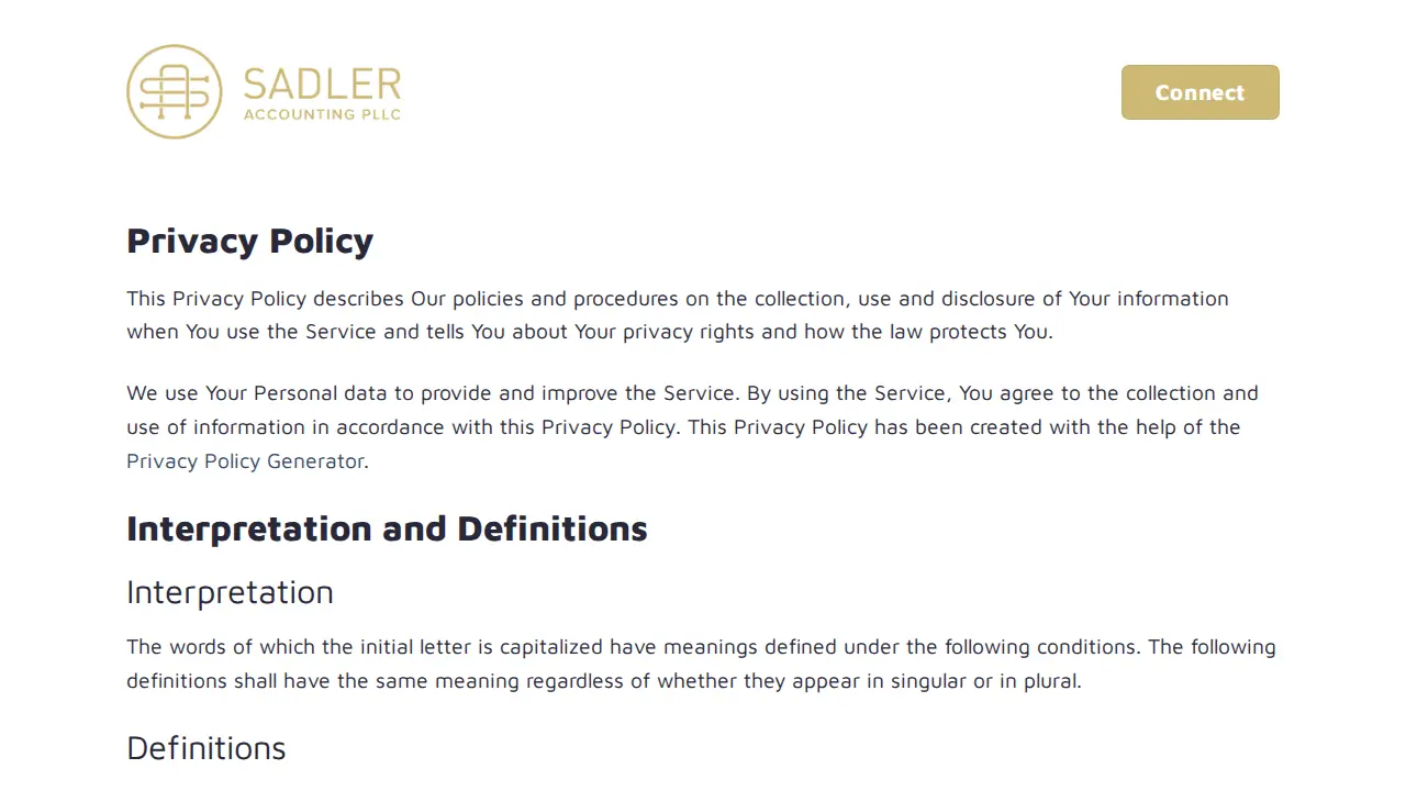 Sadler Accounting PLLC page