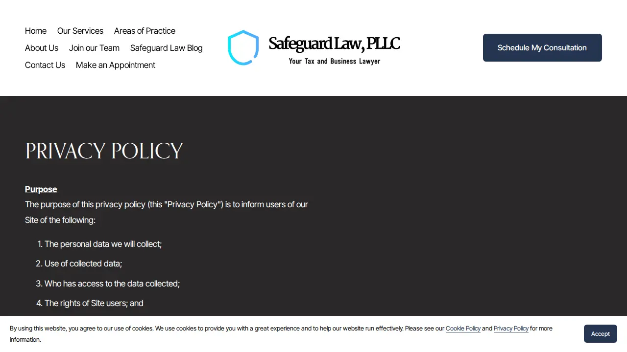 Safeguard Law, PLLC page