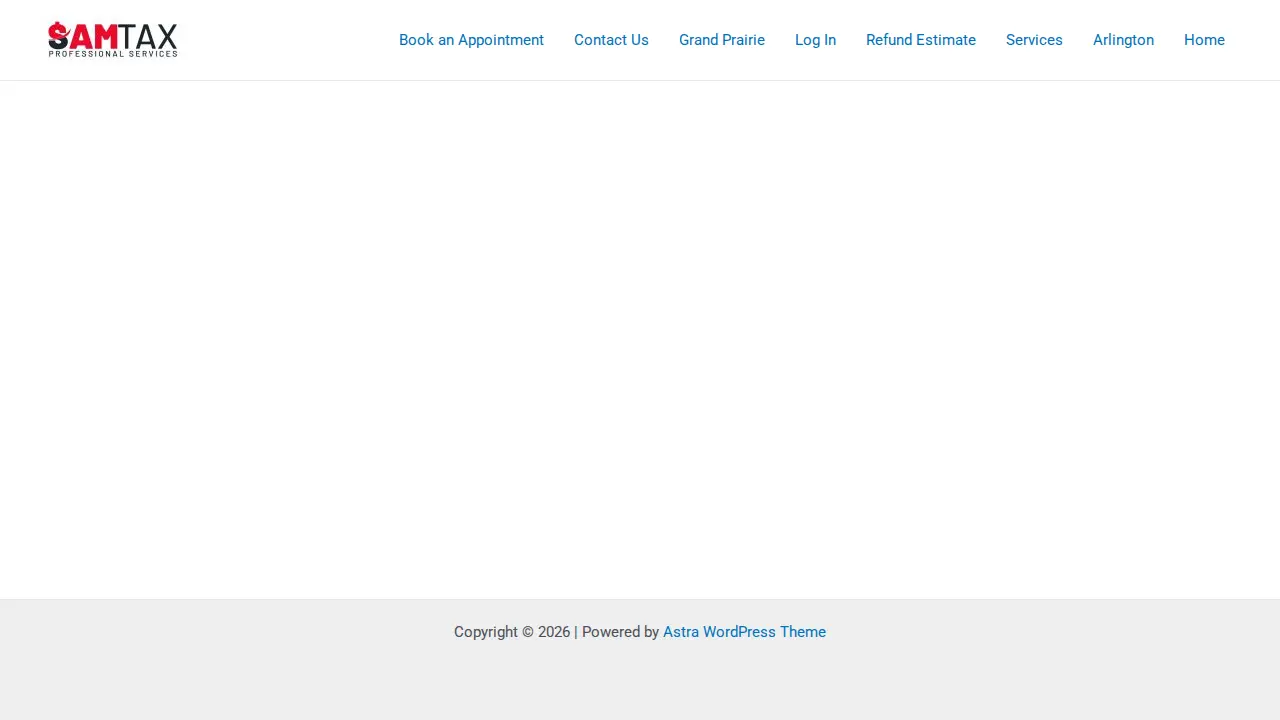 SamTax Professional Services page