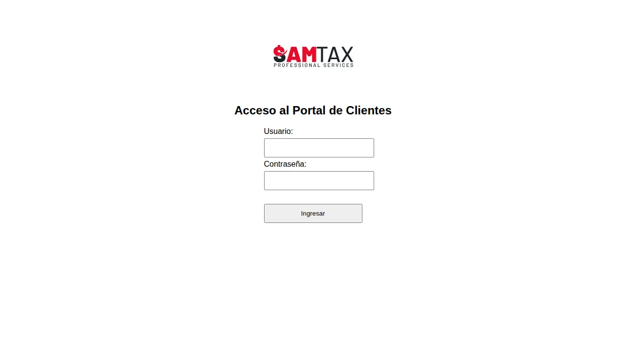 SamTax Professional Services page
