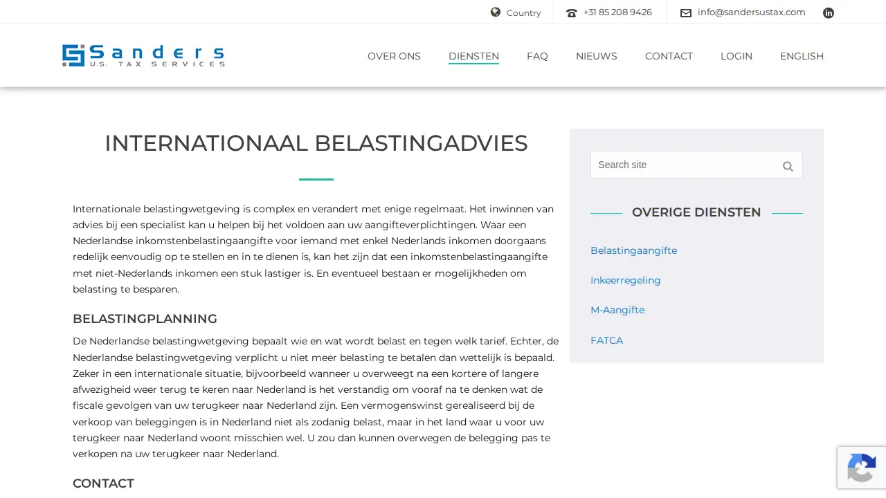 Internationaal belastingadvies page