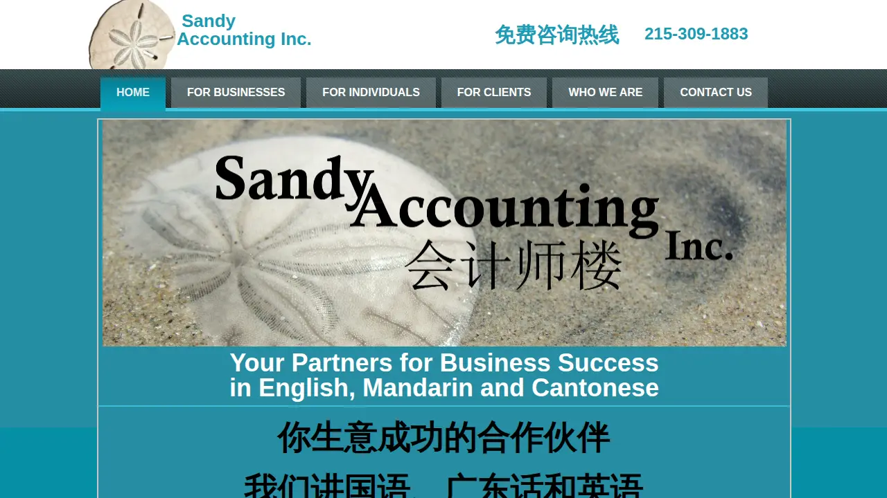 Sandy Accounting Inc website