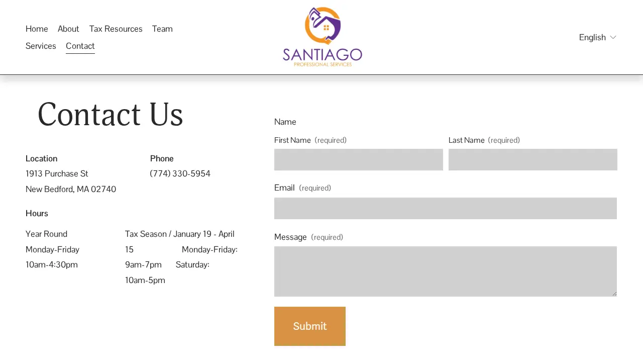 Santiago Professional Services LLC. page