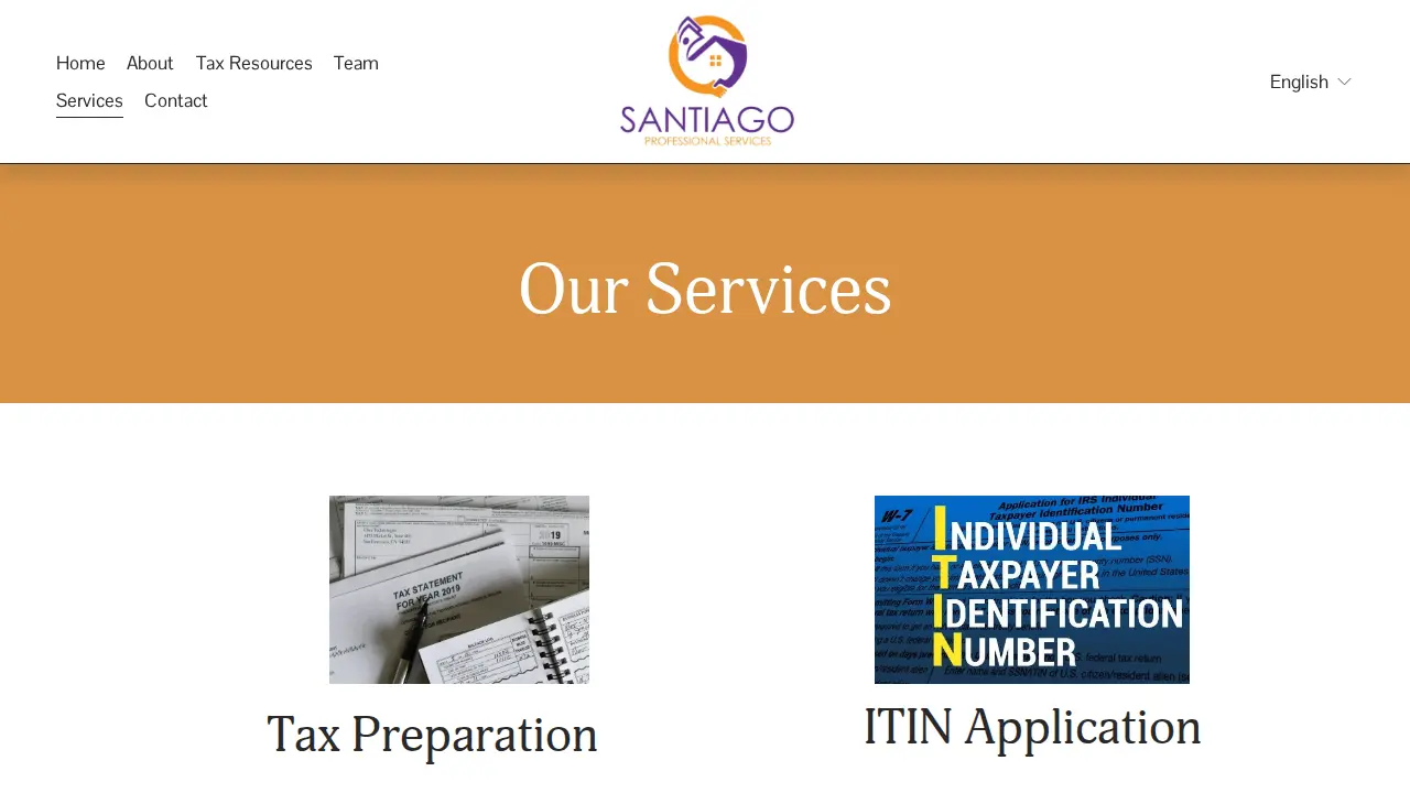 Santiago Professional Services LLC. page