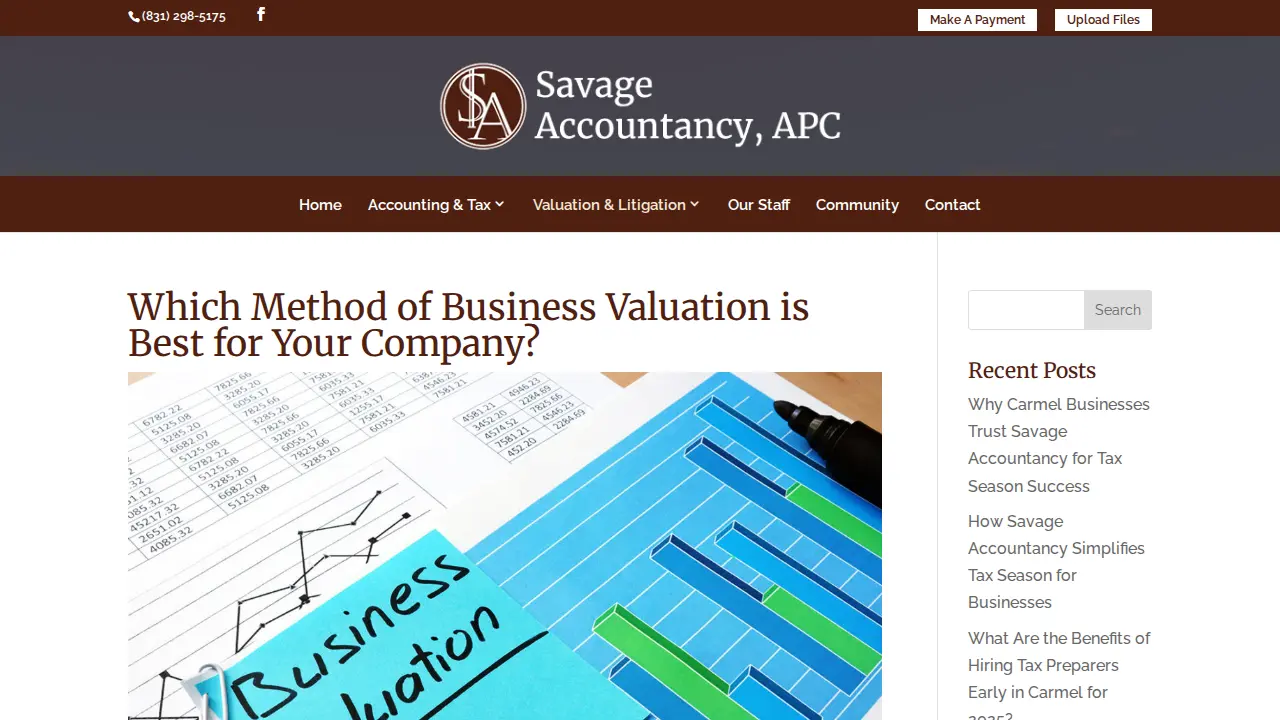 Savage Accountancy, APC page