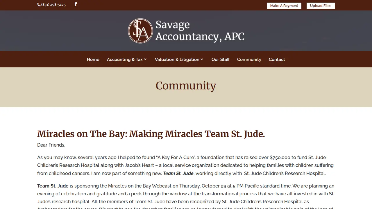 Savage Accountancy, APC page