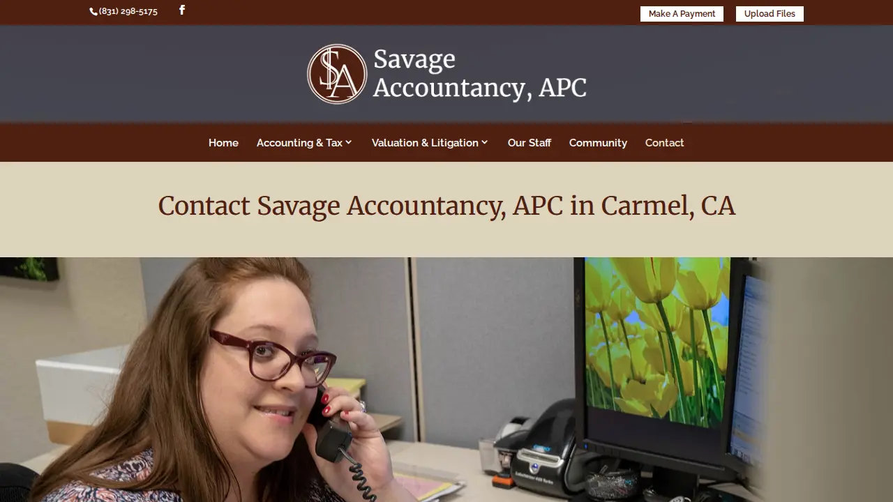 Savage Accountancy, APC page