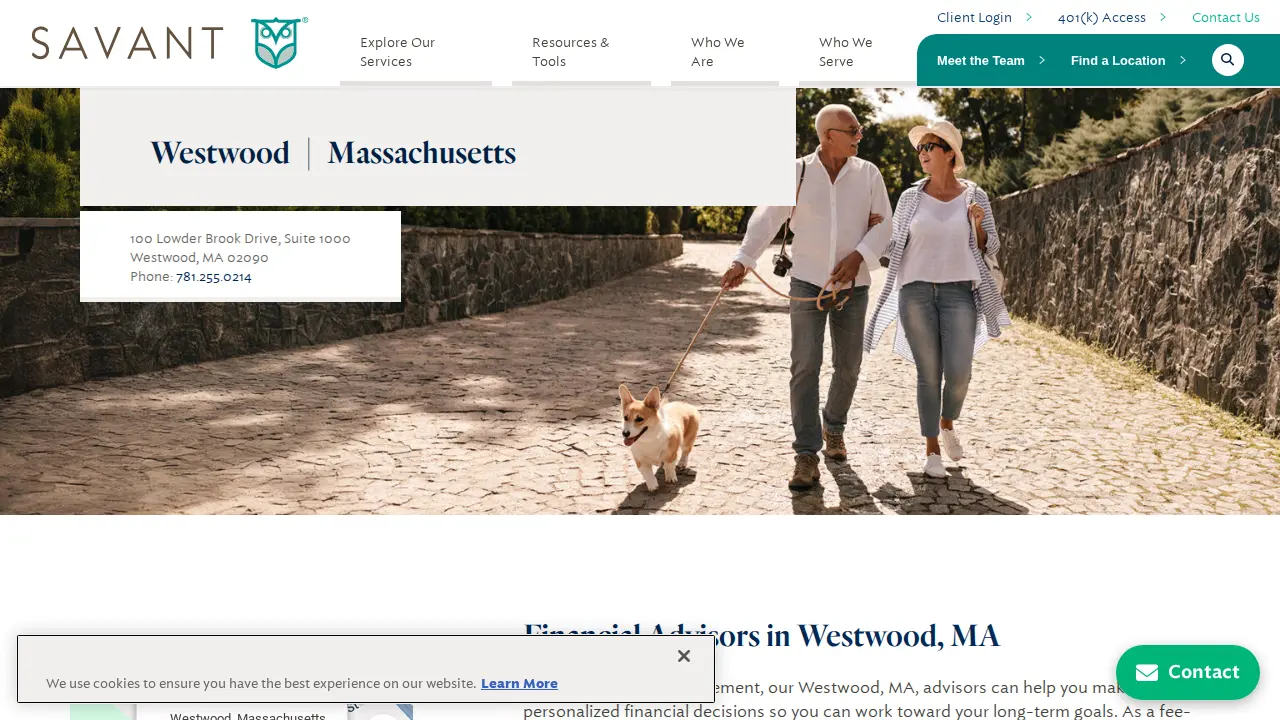 Savant Wealth Management page